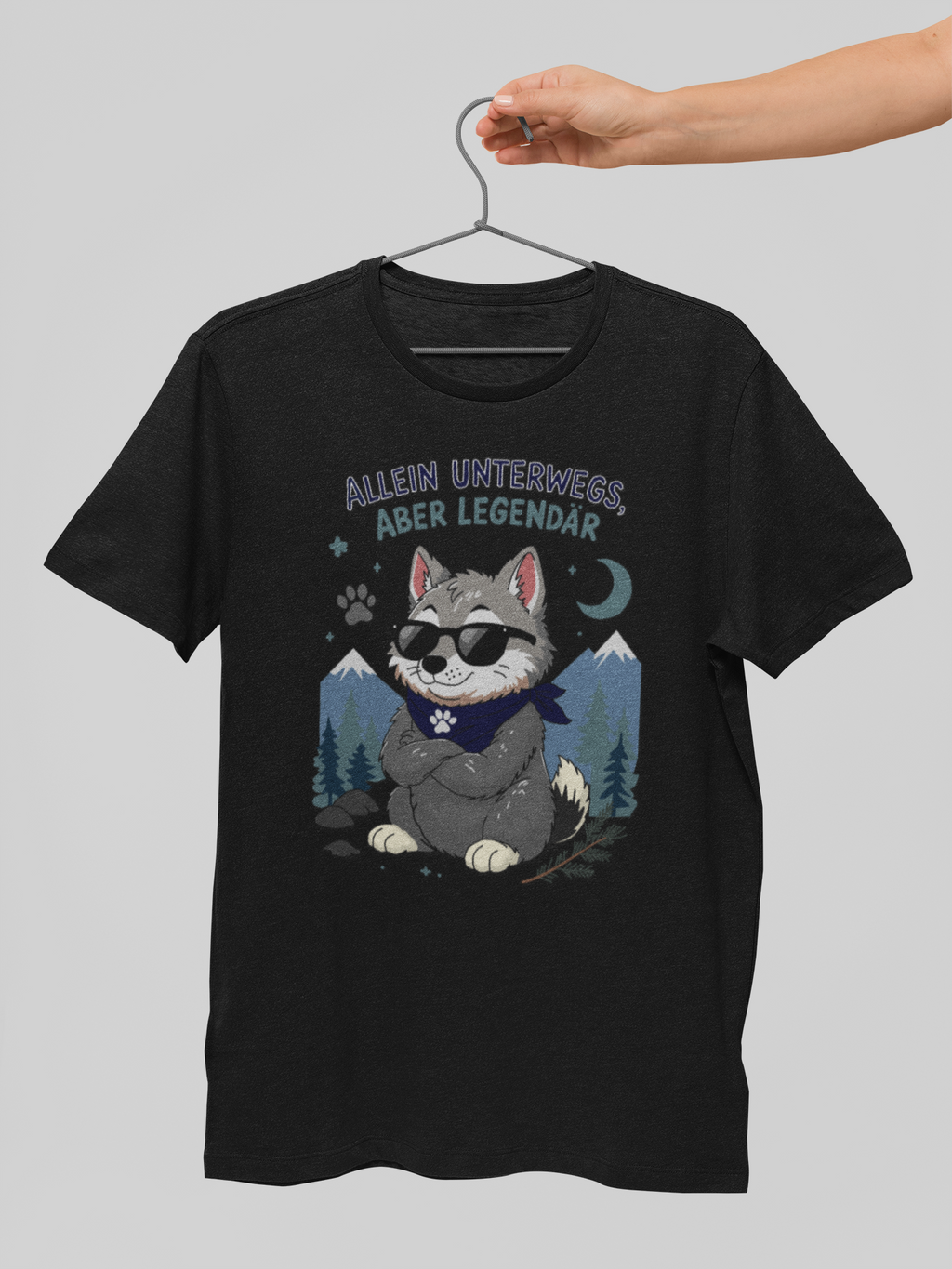 Wolfslegende | T-Shirt Herren Rundhals | Alpenyx