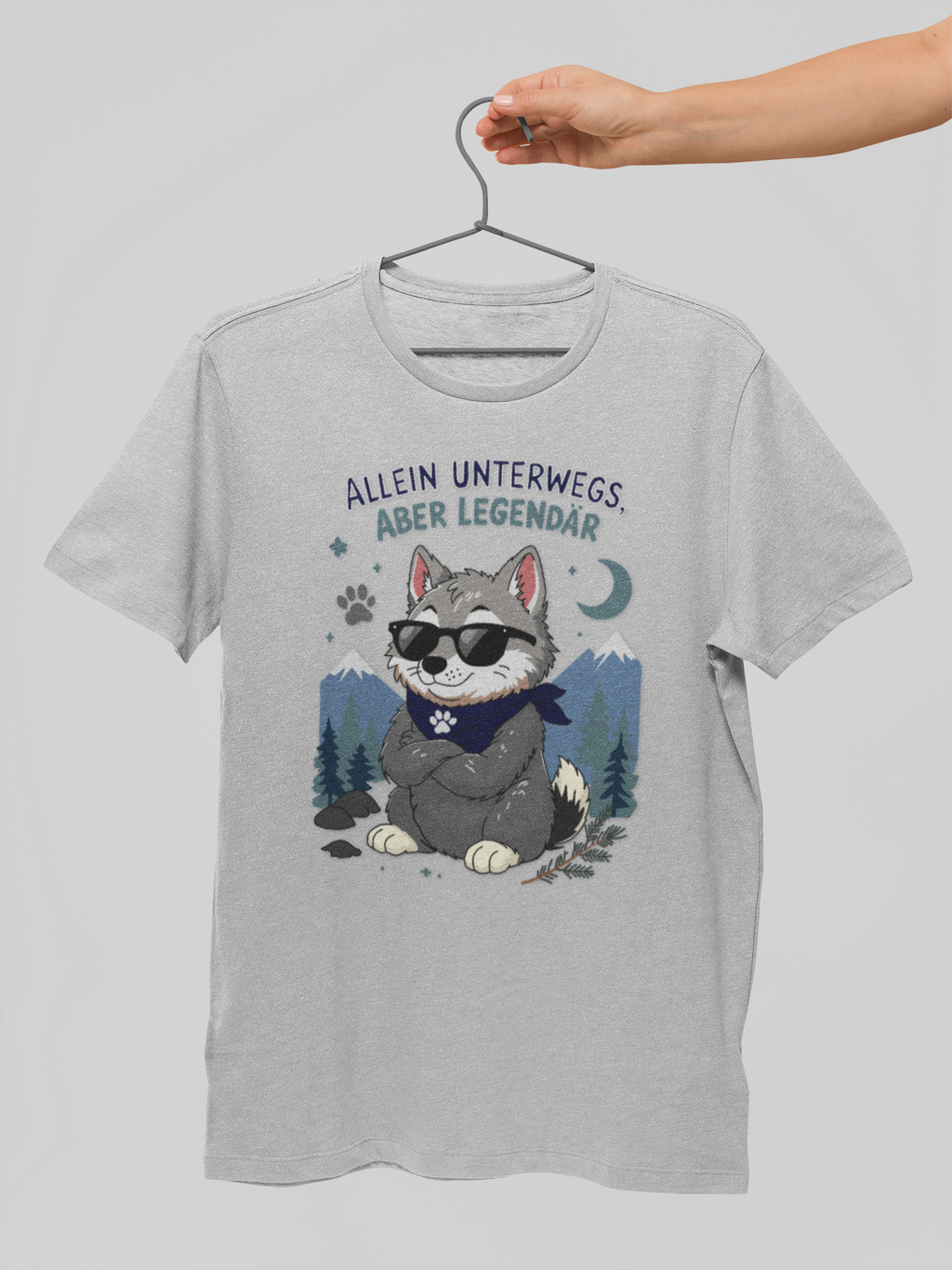 Wolfslegende | T-Shirt Herren Rundhals | Alpenyx