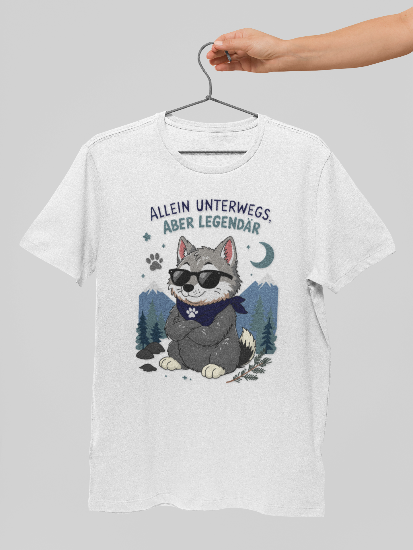Wolfslegende | T-Shirt Herren Rundhals | Alpenyx