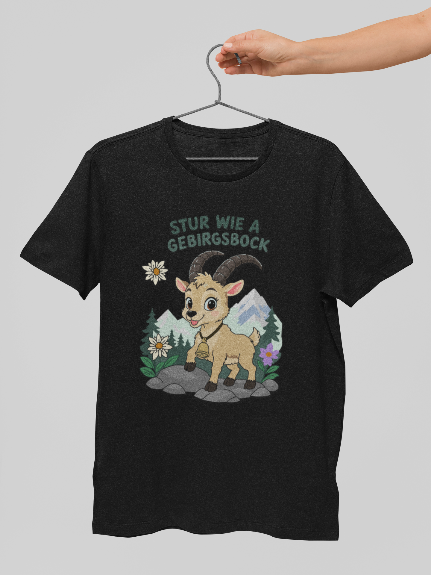 Stur wie a Gebirgsbock | T-Shirt Herren Rundhals | Alpenyx