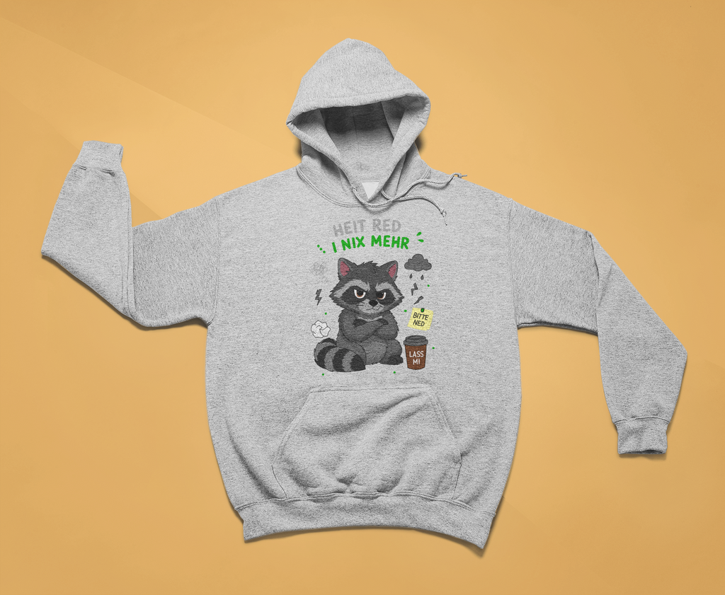 Heit red i nix mehr - Waschbär - Hoodie Herren