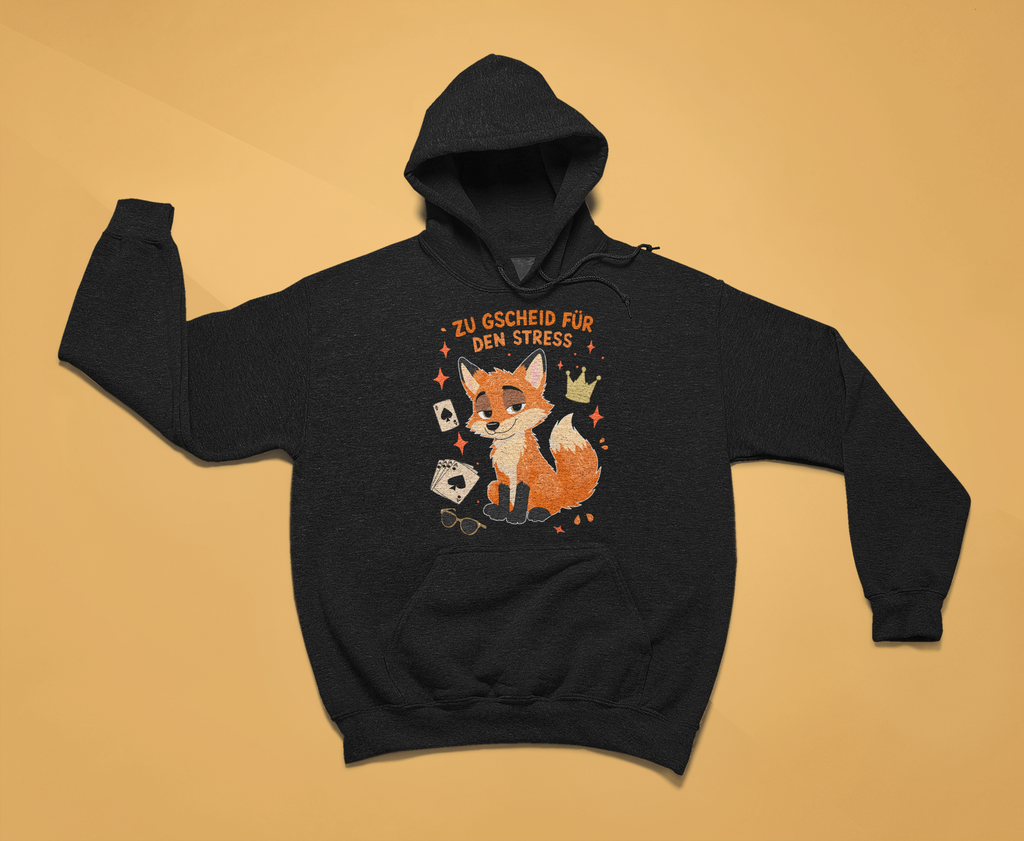 zu gscheid für den Stress - Fuchs - Hoodie Herren