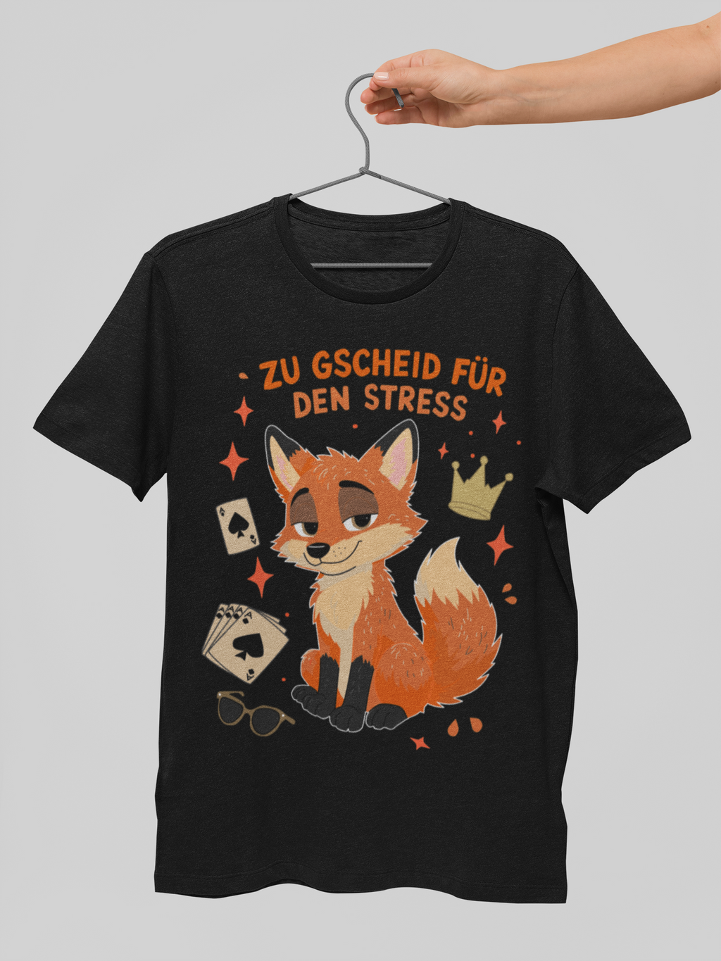 Schlaufuchs | T-Shirt Herren Rundhals | Alpenyx