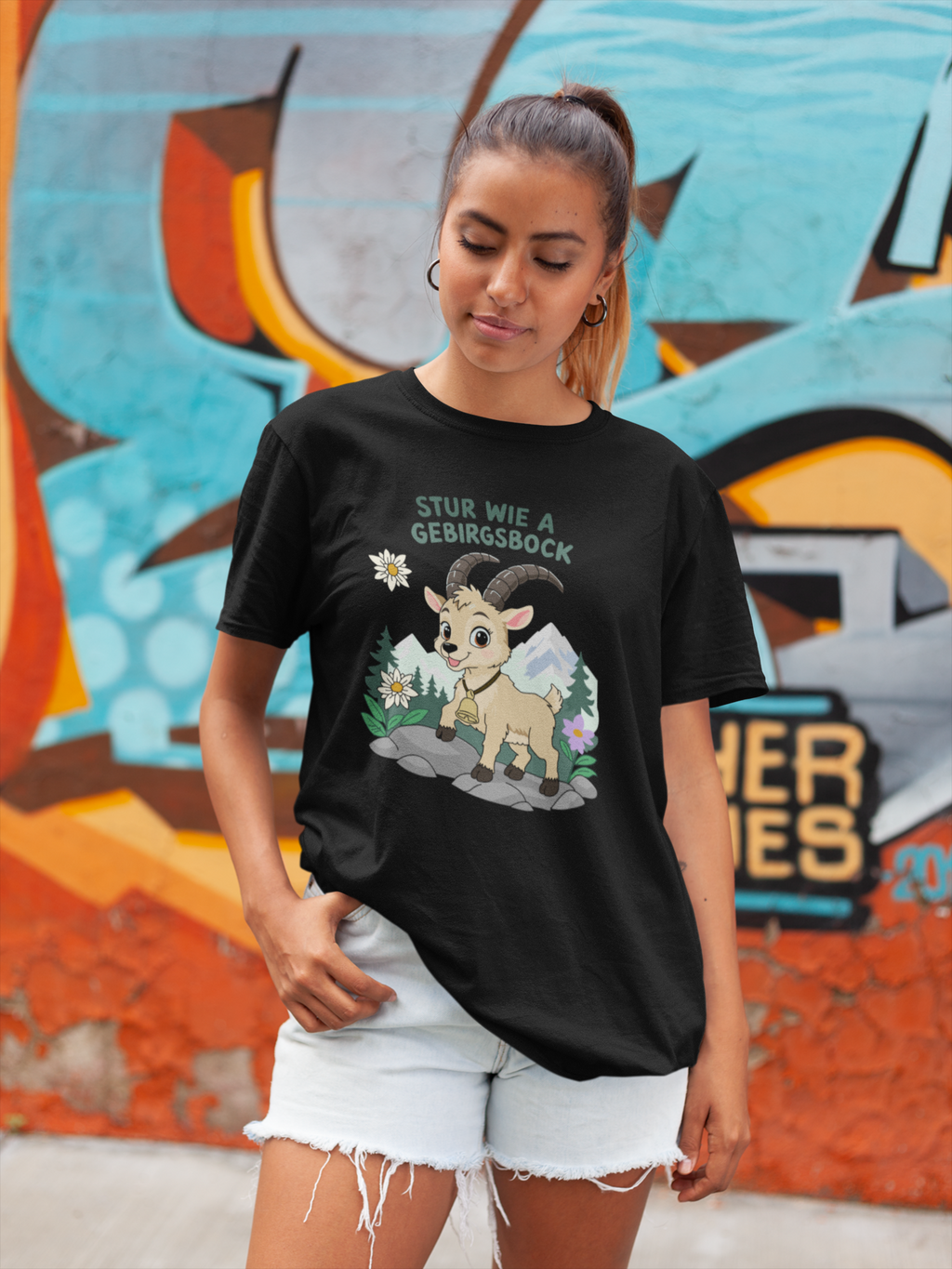 Stur wie a Gebirgsbock | T-Shirt Herren Rundhals | Alpenyx