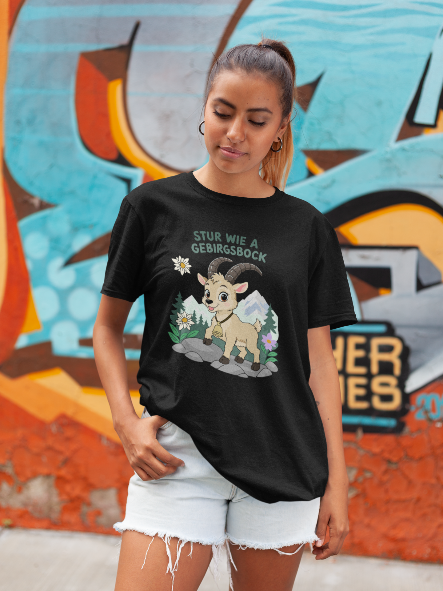 Stur wie a Gebirgsbock | T-Shirt Herren Rundhals | Alpenyx